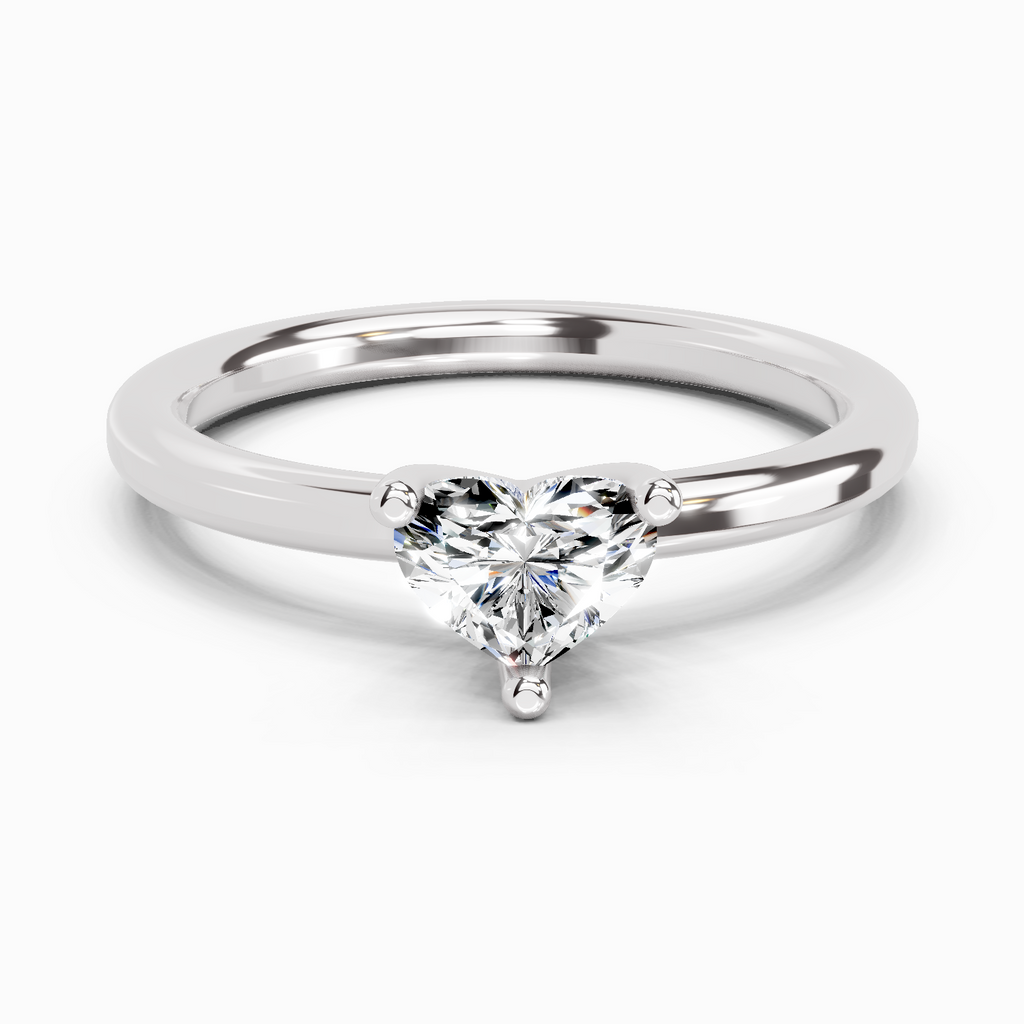 Sparkles 0.23 Ct Heart Solitaire Diamond Ring in 14K Gold