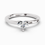 Sparkles 0.23 Ct Heart Solitaire Diamond Ring in 14K Gold