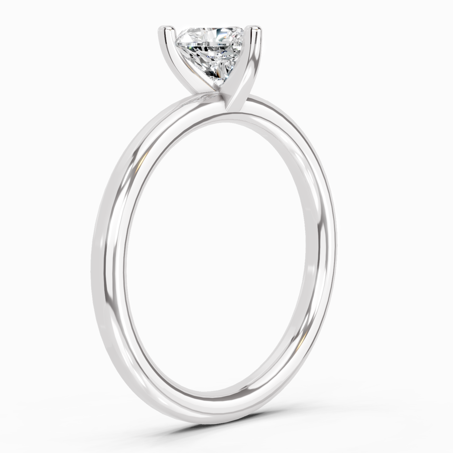 Sparkles 0.23 Ct Heart Solitaire Diamond Ring in 14K Gold