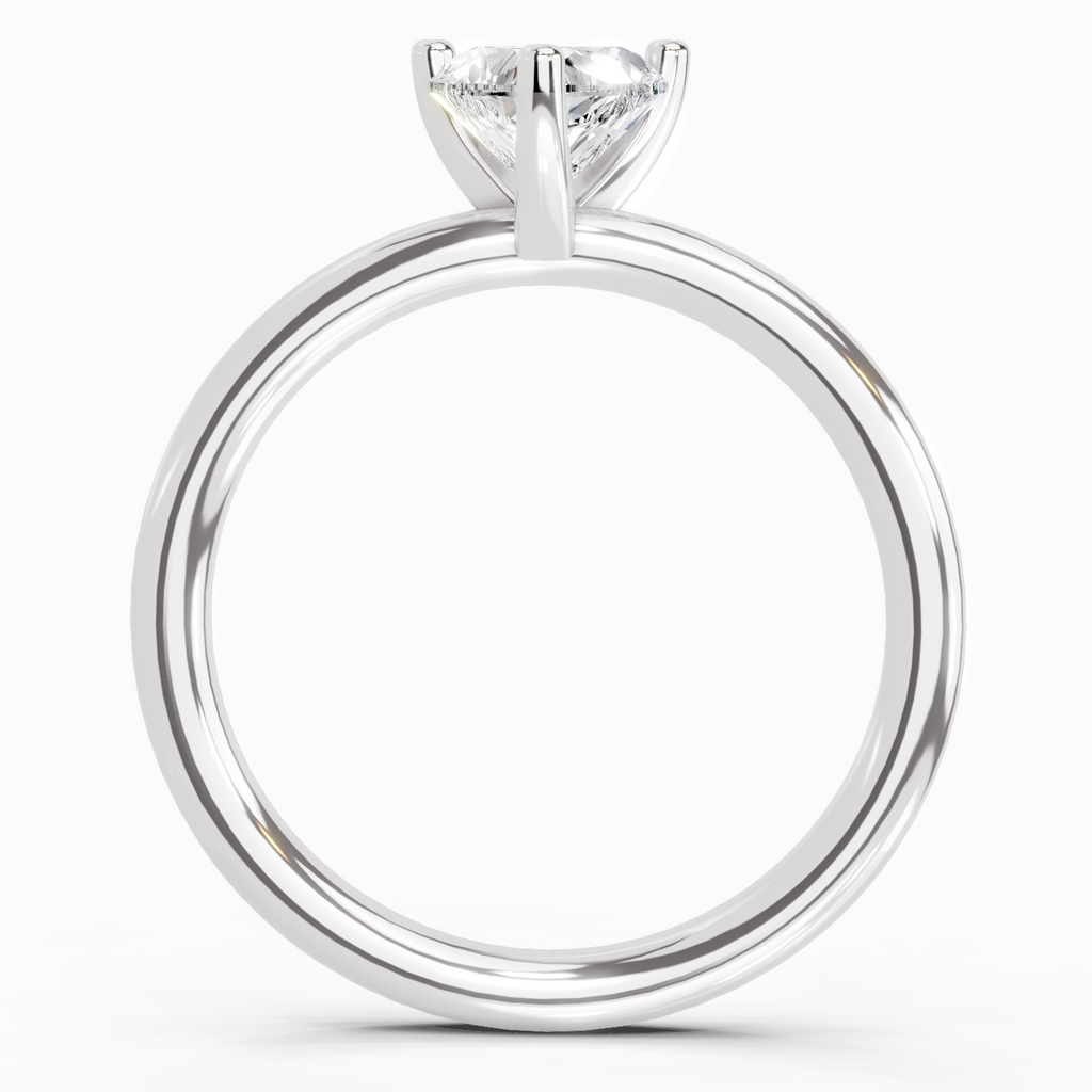 Sparkles 0.23 Ct Heart Solitaire Diamond Ring in 14K Gold
