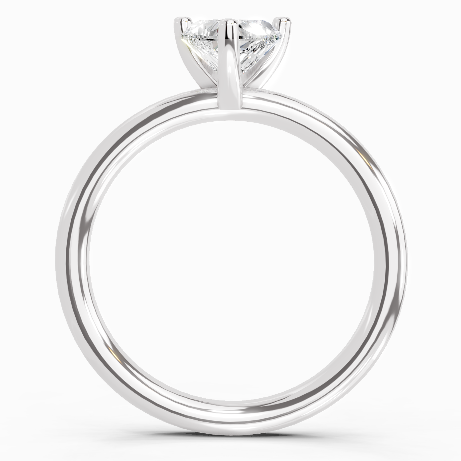 Sparkles 0.23 Ct Heart Solitaire Diamond Ring in 14K Gold