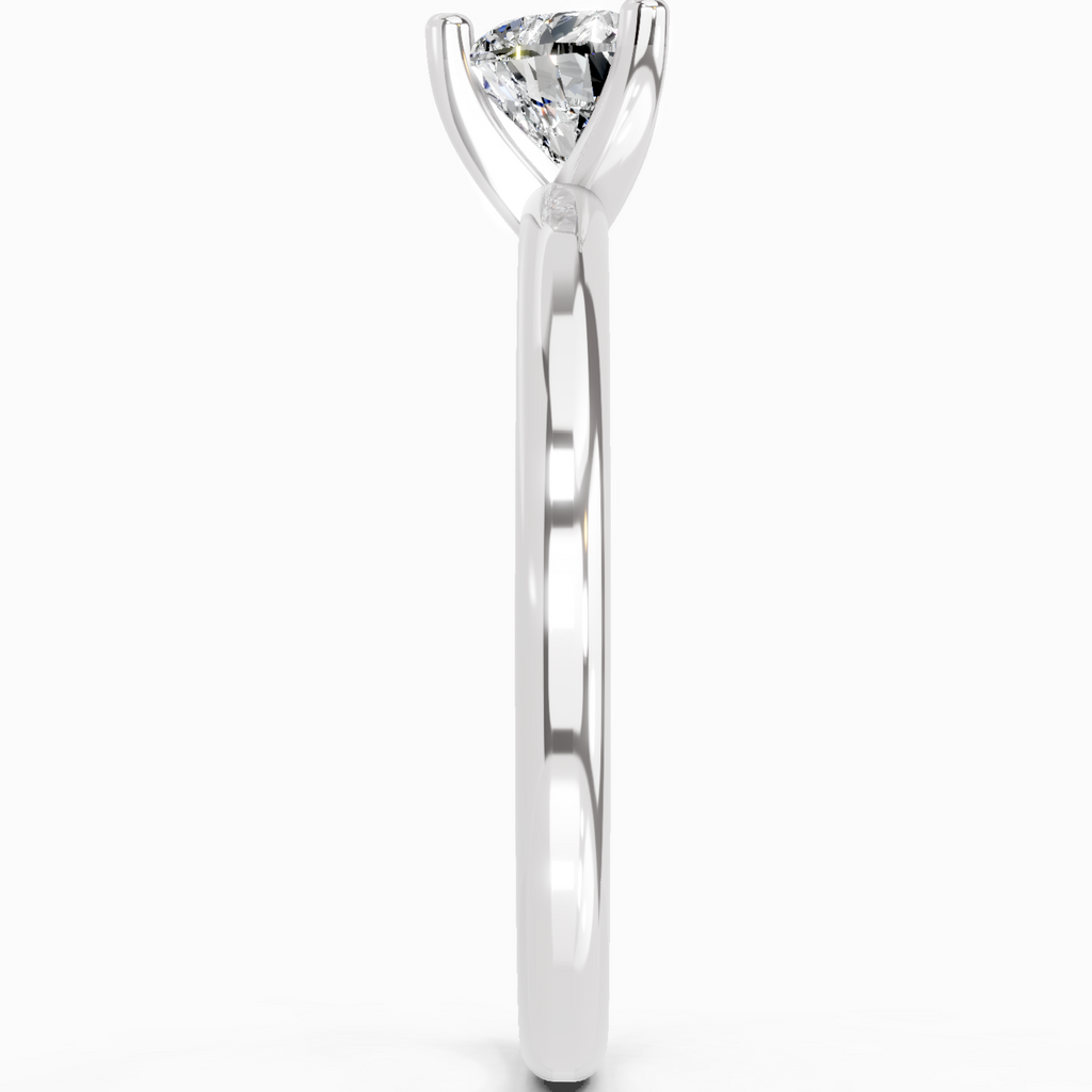 Sparkles 0.23 Ct Heart Solitaire Diamond Ring in 14K Gold