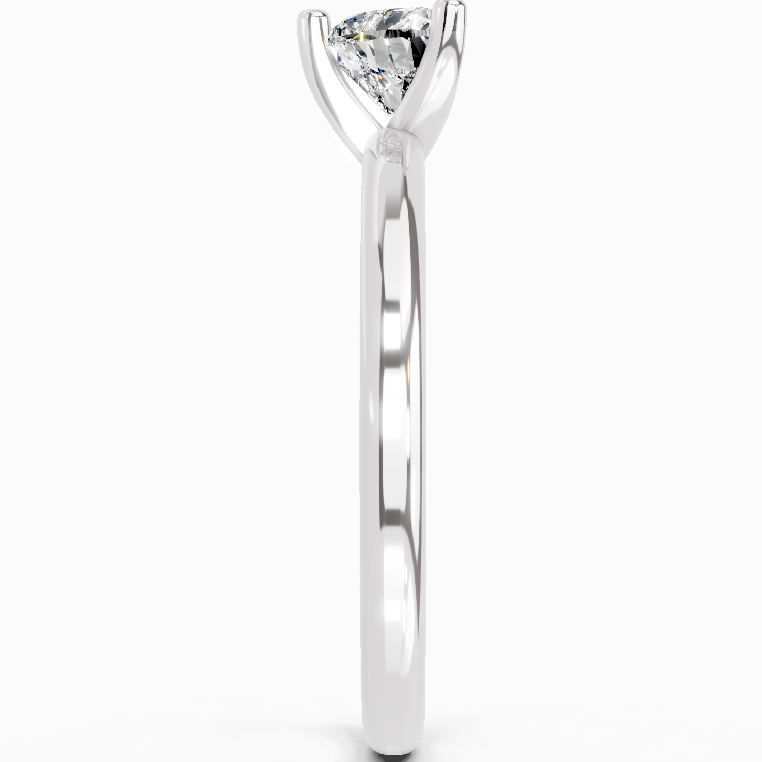 Sparkles 0.23 Ct Heart Solitaire Diamond Ring in 14K Gold