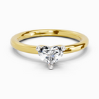 Sparkles 0.23 Ct Heart Solitaire Diamond Ring in 14K Gold