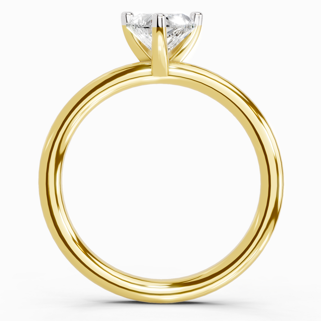 Sparkles 0.23 Ct Heart Solitaire Diamond Ring in 14K Gold