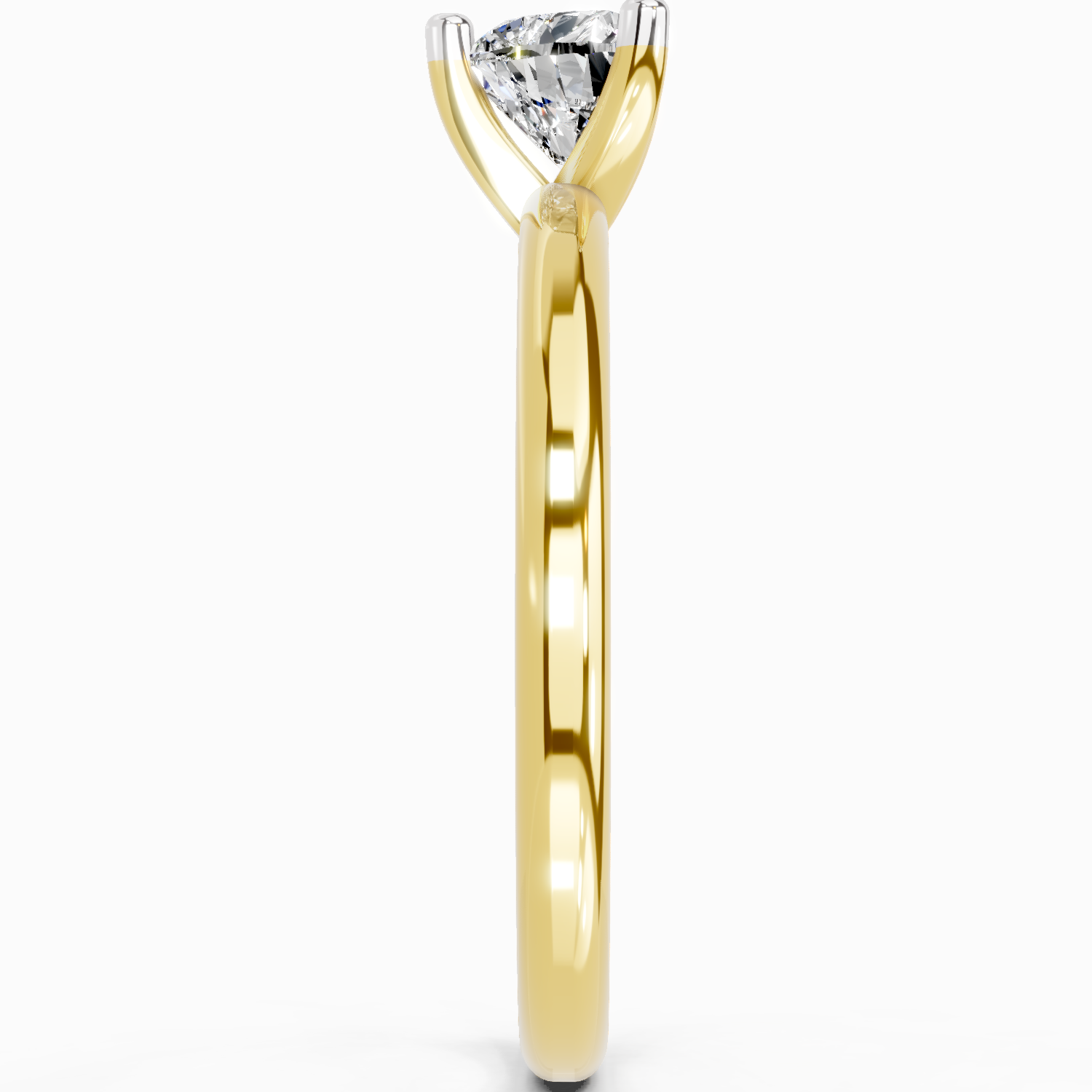Sparkles 0.23 Ct Heart Solitaire Diamond Ring in 14K Gold