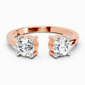 Sparkles 0.23 Ct Heart Solitaire Diamond Ring in 14K Gold