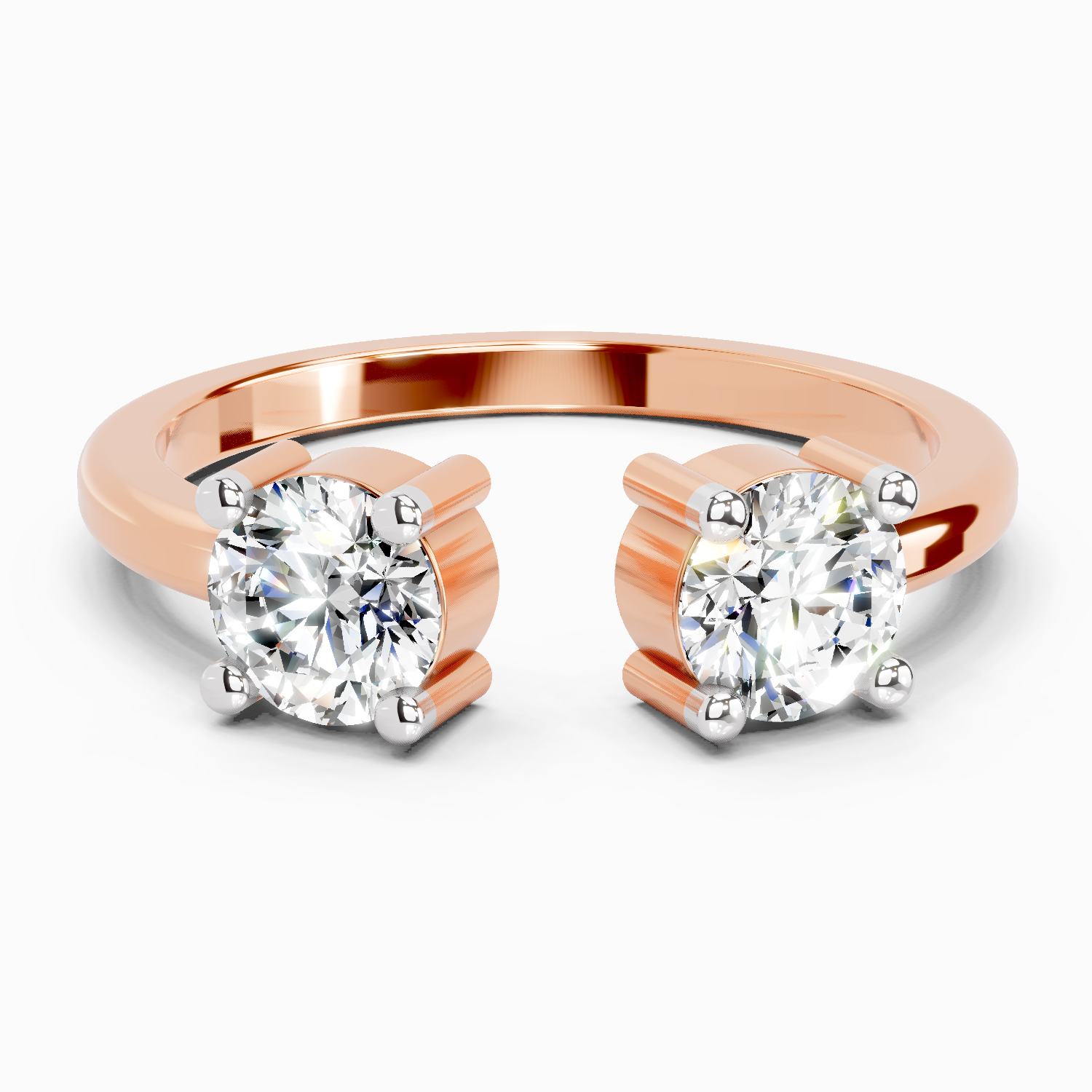 Sparkles 0.23 Ct Heart Solitaire Diamond Ring in 14K Gold