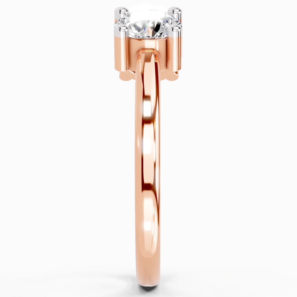 0.76 Ct Round Open Two Stone Ring
