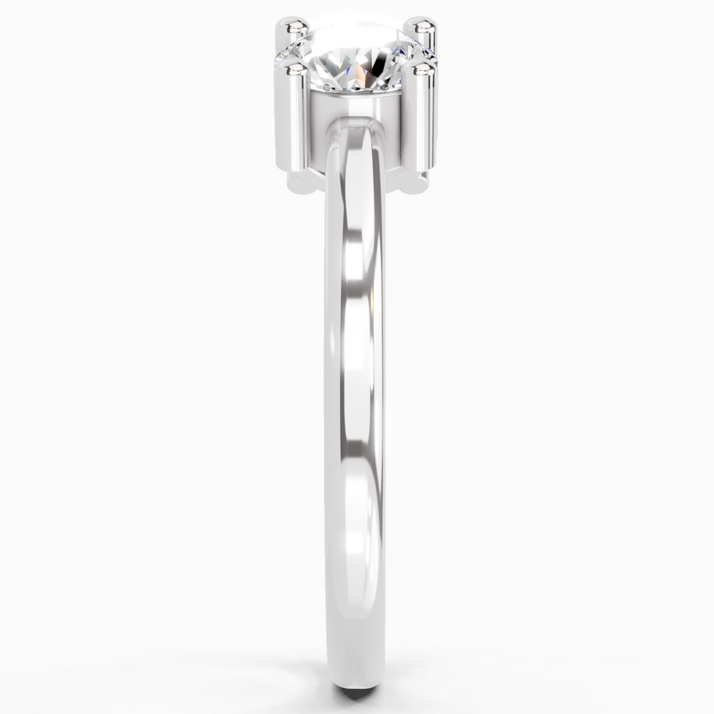0.76 Ct Round Open Two Stone Ring