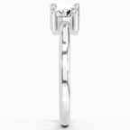 0.76 Ct Round Open Two Stone Ring