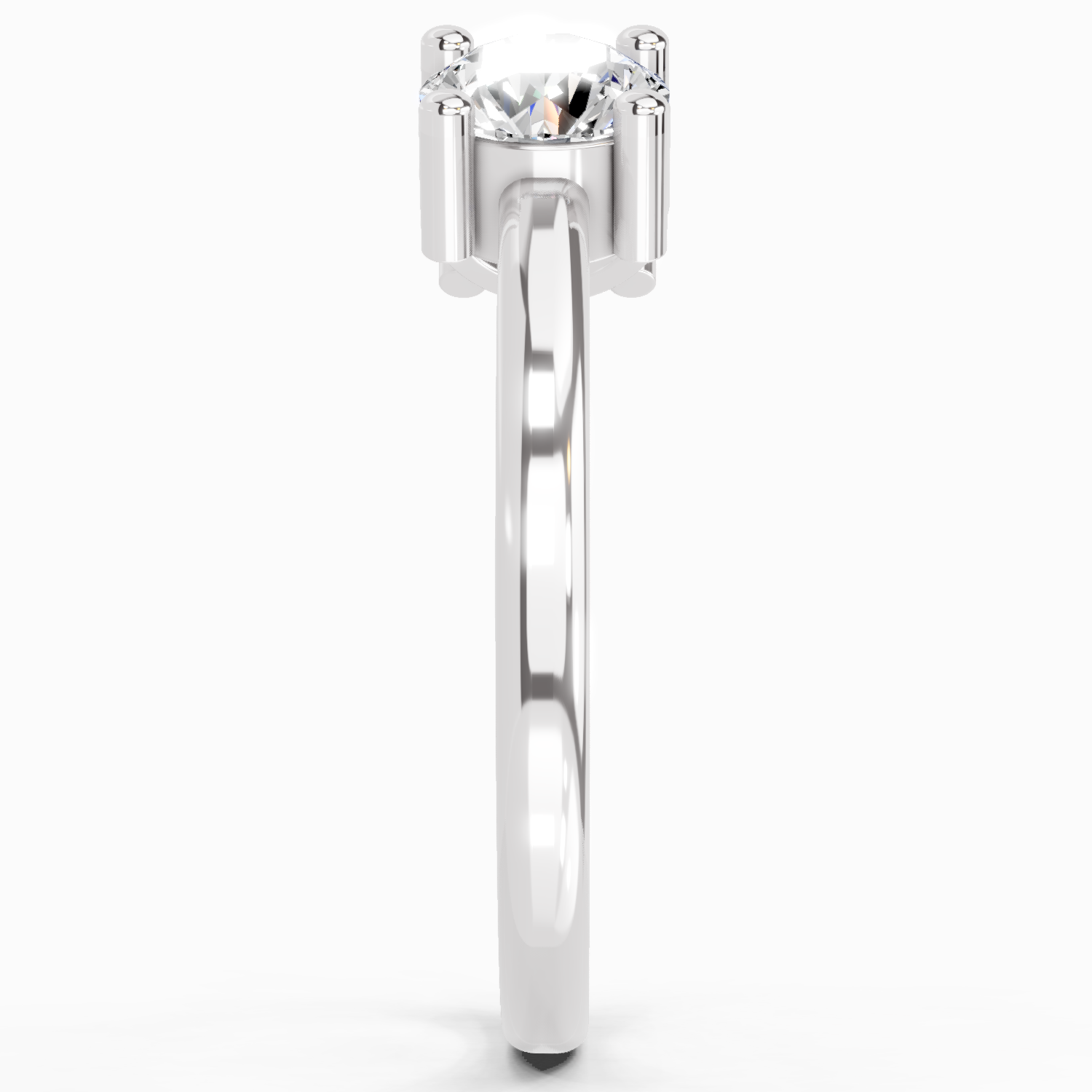 0.76 Ct Round Open Two Stone Ring