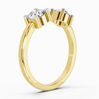 0.76 Ct Round Open Two Stone Ring