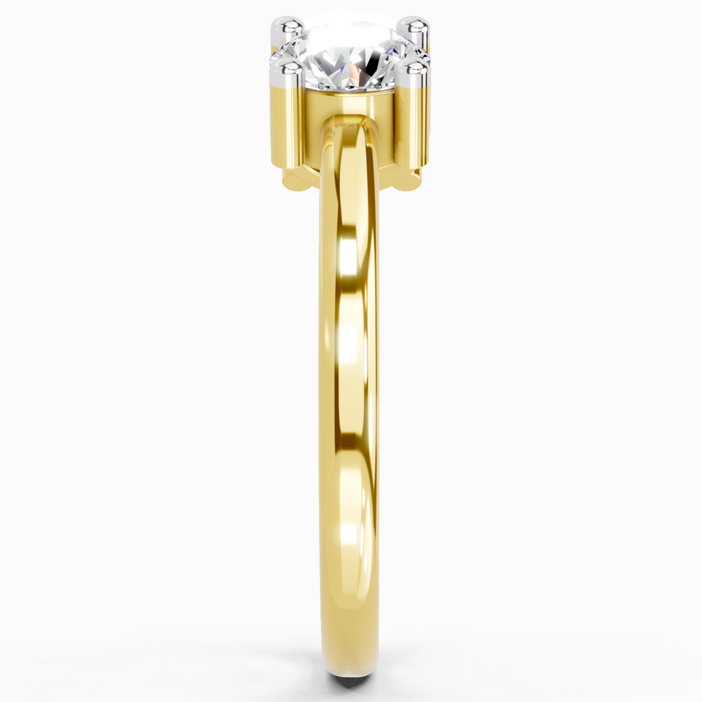0.76 Ct Round Open Two Stone Ring