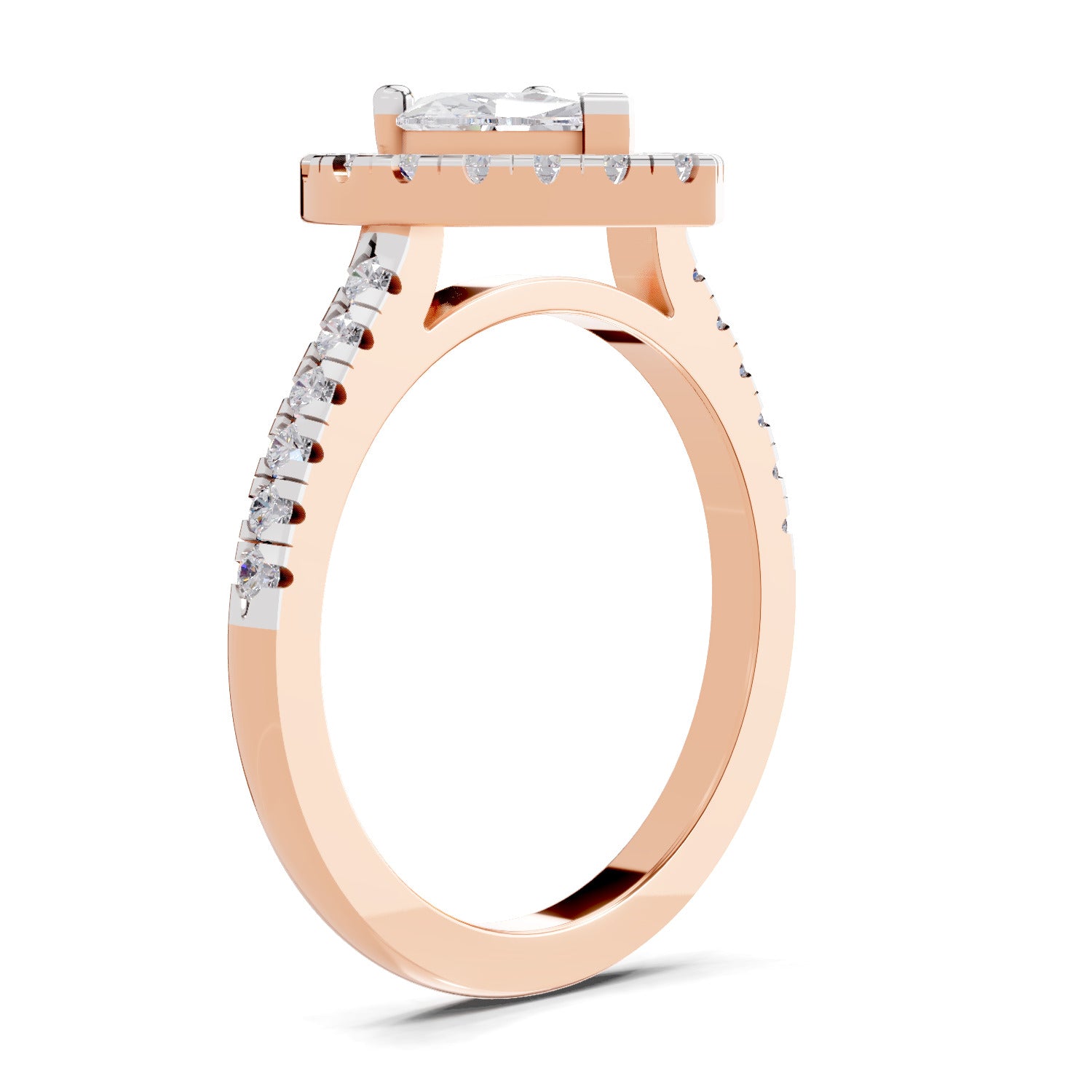 1.54 Carat Heart Shape Halo Engagement Ring