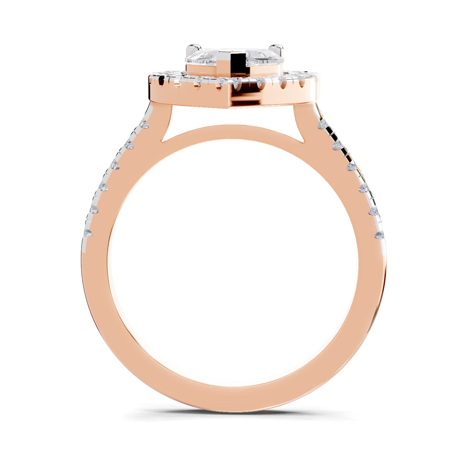 1.54 Carat Heart Shape Halo Engagement Ring