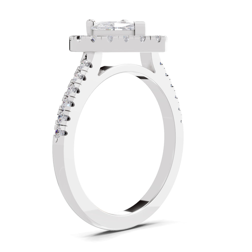 1.54 Carat Heart Shape Halo Engagement Ring