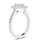 1.54 Carat Heart Shape Halo Engagement Ring