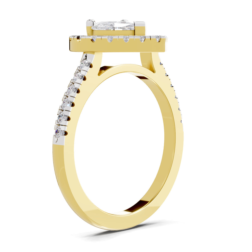 1.54 Carat Heart Shape Halo Engagement Ring