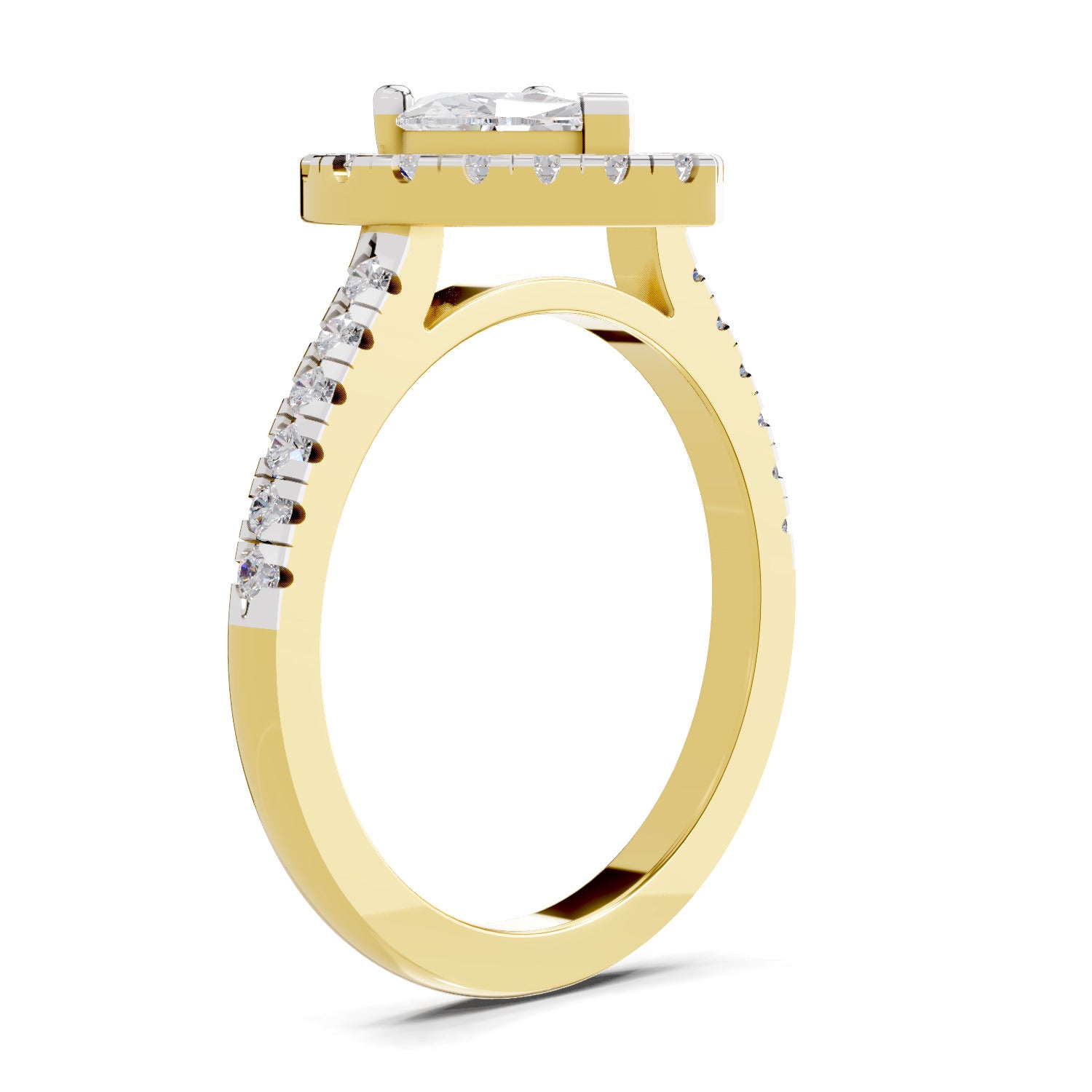 1.54 Carat Heart Shape Halo Engagement Ring