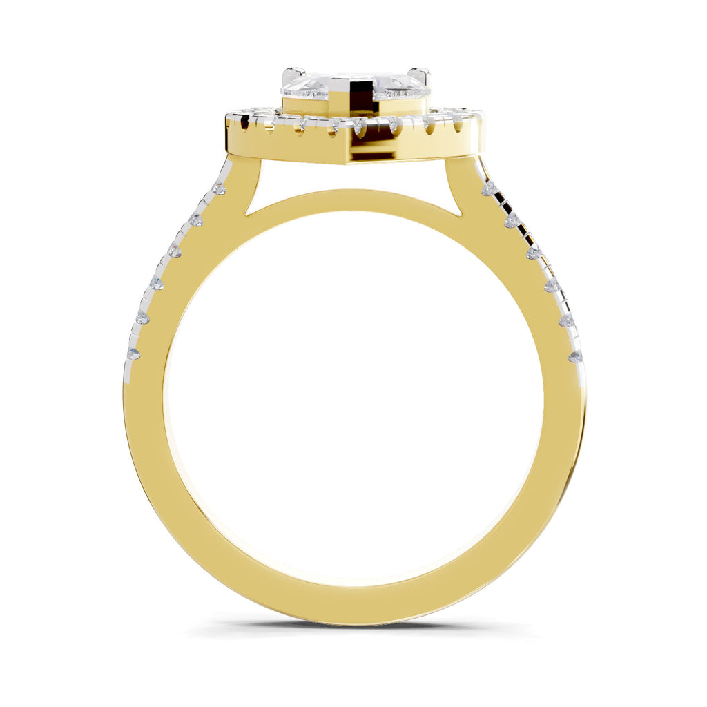 1.54 Carat Heart Shape Halo Engagement Ring