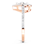0.84 Carat Round Halo Heart Ring