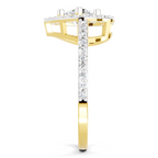 0.84 Carat Round Halo Heart Ring