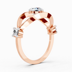 Sparkles 0.16 Ct Evil Eye Solitaire Diamond Ring in 14K Gold