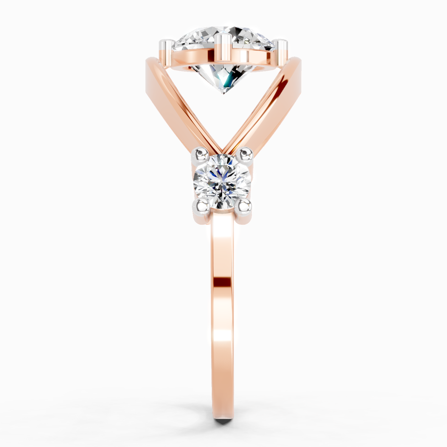 Sparkles 0.16 Ct Evil Eye Solitaire Diamond Ring in 14K Gold