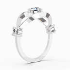 Sparkles 0.16 Ct Evil Eye Solitaire Diamond Ring in 14K Gold