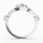 Sparkles 0.16 Ct Evil Eye Solitaire Diamond Ring in 14K Gold