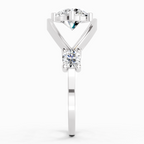 Sparkles 0.16 Ct Evil Eye Solitaire Diamond Ring in 14K Gold