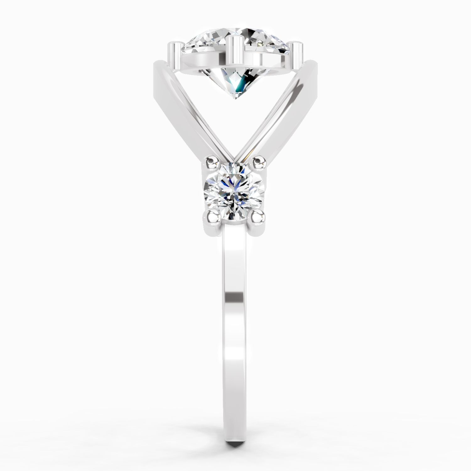 Sparkles 0.16 Ct Evil Eye Solitaire Diamond Ring in 14K Gold