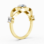 Sparkles 0.16 Ct Evil Eye Solitaire Diamond Ring in 14K Gold