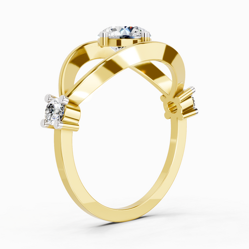 Celestial Evil Eye Solitaire Diamond Ring