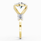 Sparkles 0.16 Ct Evil Eye Solitaire Diamond Ring in 14K Gold