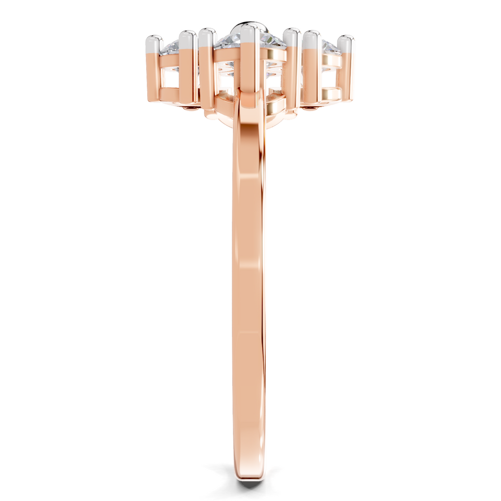 0.76 Carat Starflower promise Engagement Ring