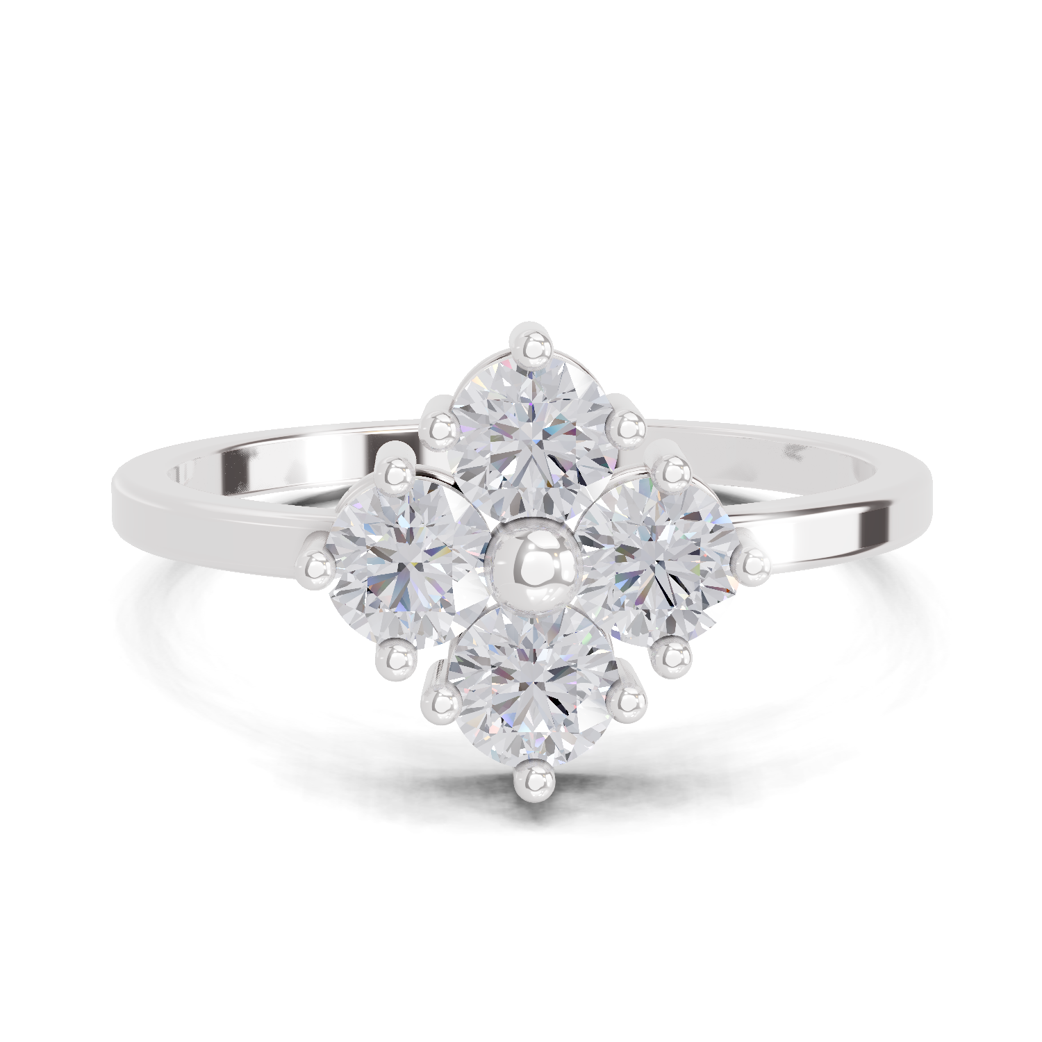 0.76 Carat Starflower promise Engagement Ring