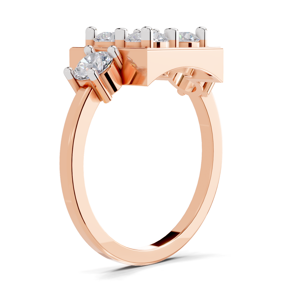 0.95 Carat Crystal Court Promise Engagement Ring