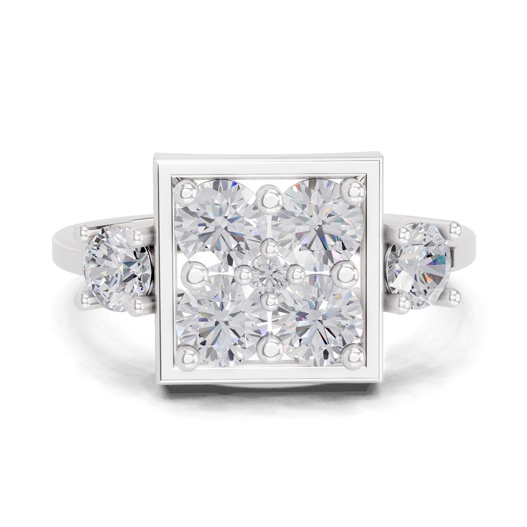 0.95 Carat Crystal Court Promise Engagement Ring