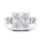 0.95 Carat Crystal Court Promise Engagement Ring