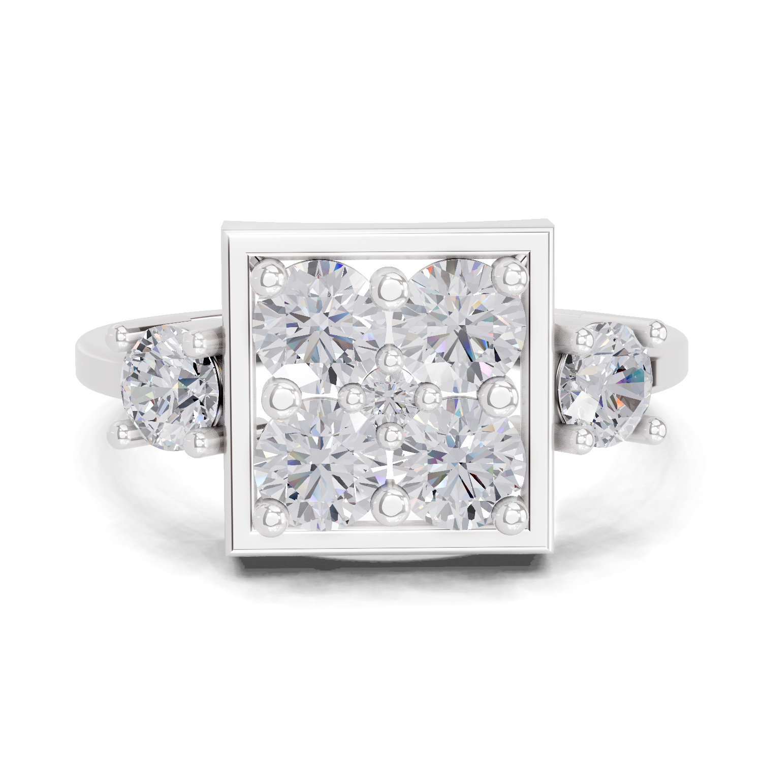 0.95 Carat Crystal Court Promise Engagement Ring