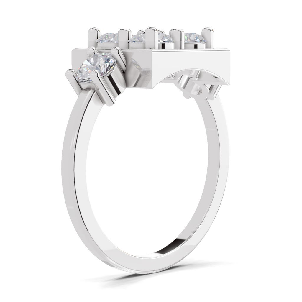 0.95 Carat Crystal Court Promise Engagement Ring