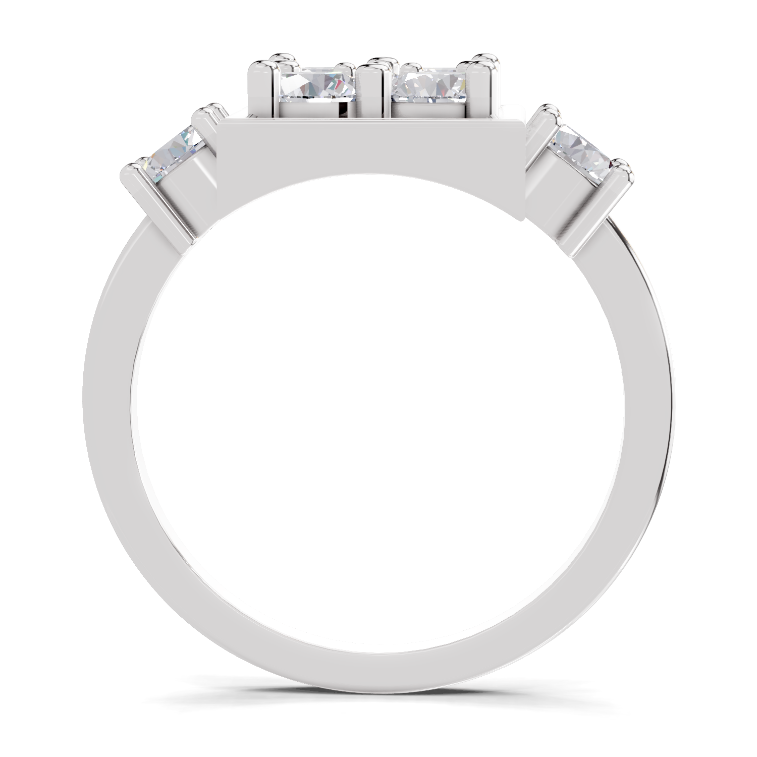 0.95 Carat Crystal Court Promise Engagement Ring