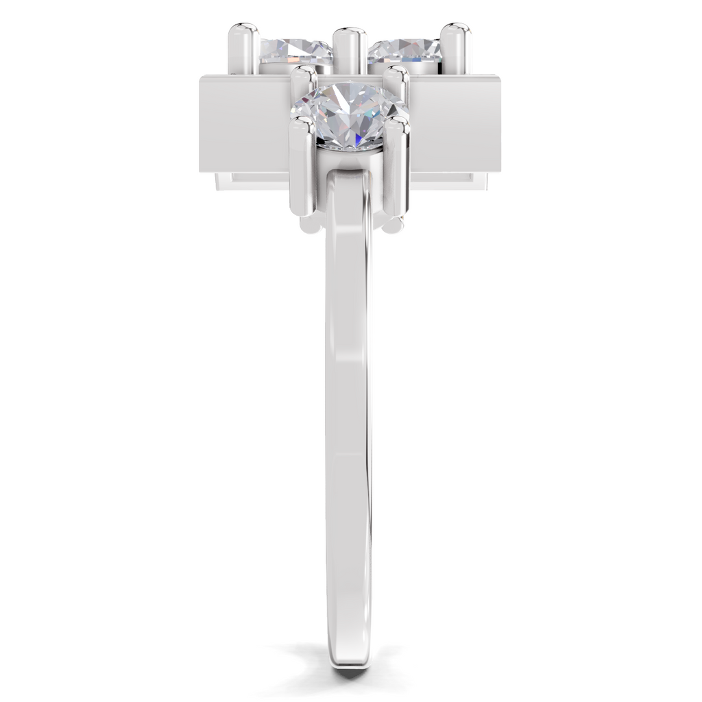 0.95 Carat Crystal Court Promise Engagement Ring