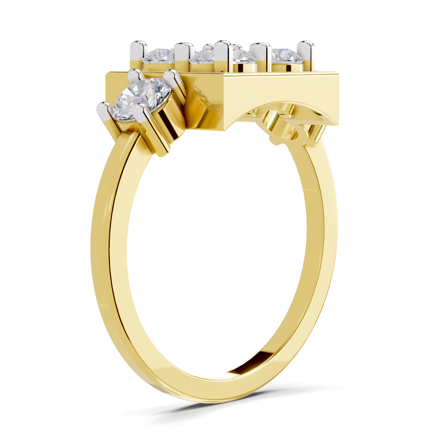0.95 Carat Crystal Court Promise Engagement Ring