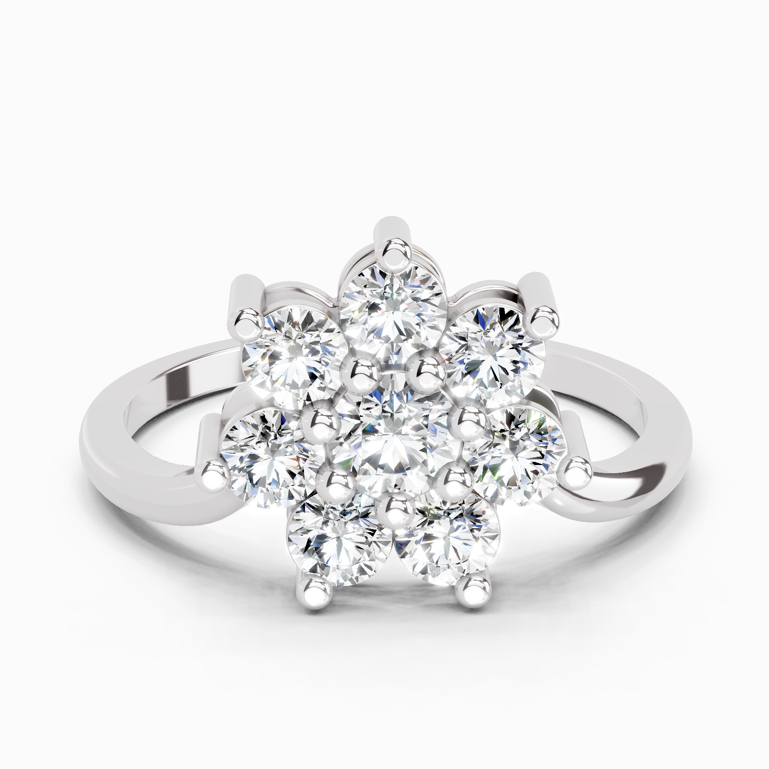 0.99 Carat Flora Diamond Promise Engagement Ring