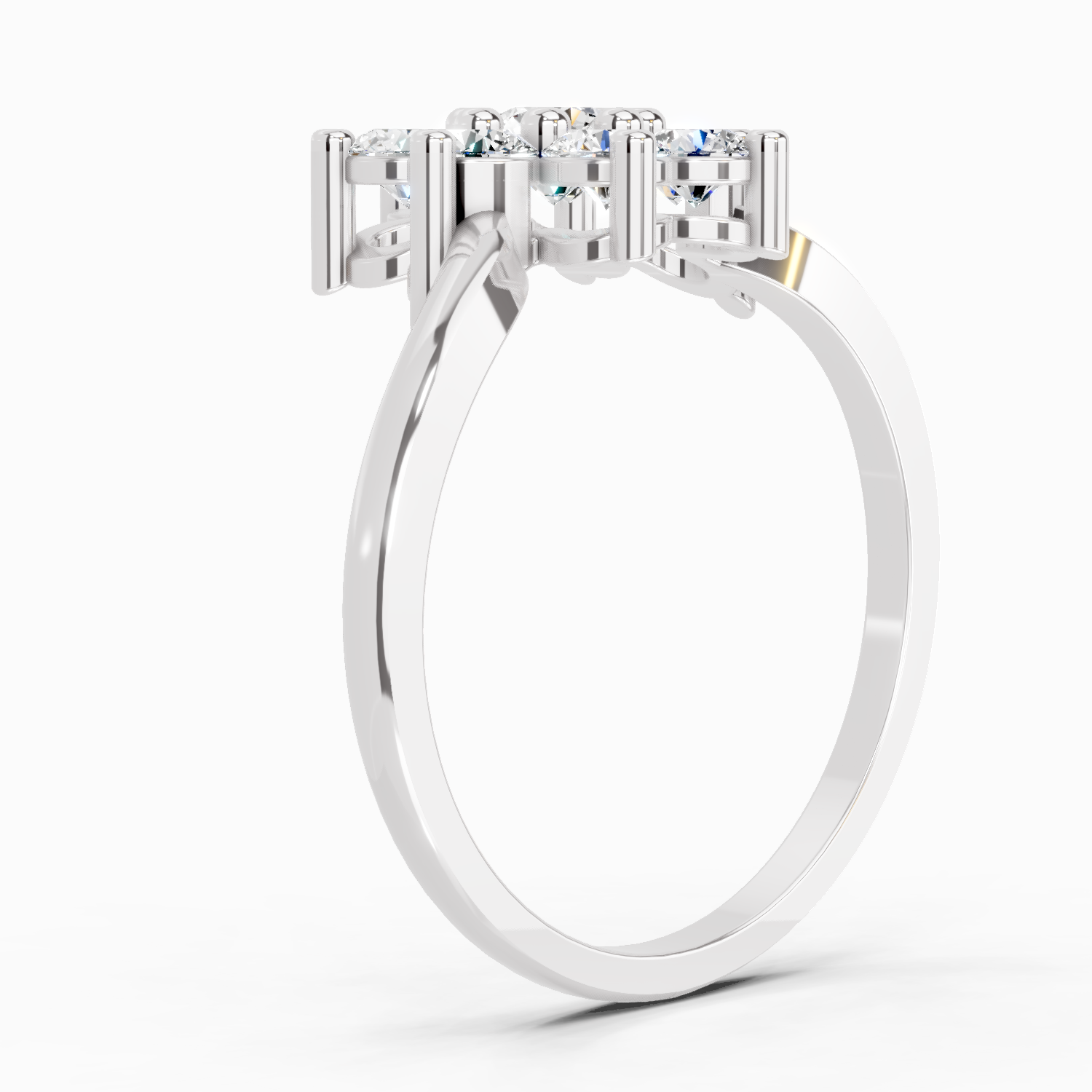 0.99 Carat Flora Diamond Promise Engagement Ring
