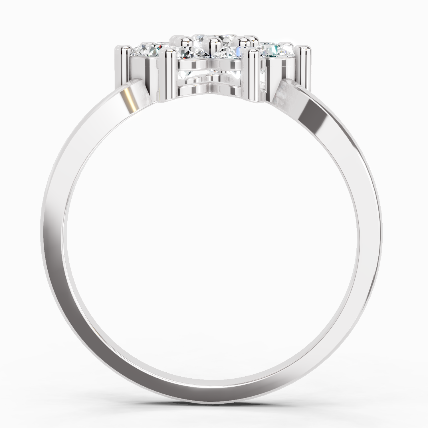 0.99 Carat Flora Diamond Promise Engagement Ring