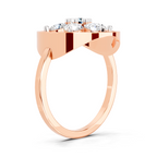 0.76 Ct Diamond Flower Ring